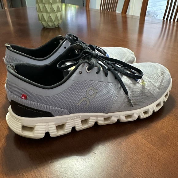 On Running Shoes - Womens On Cloud X 3 ‘Nimbus/White’ Running Training Shoes Size 10